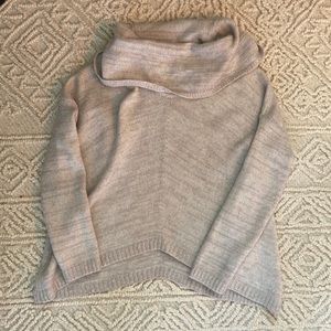 Tan Knit Cowl Neck Sweater